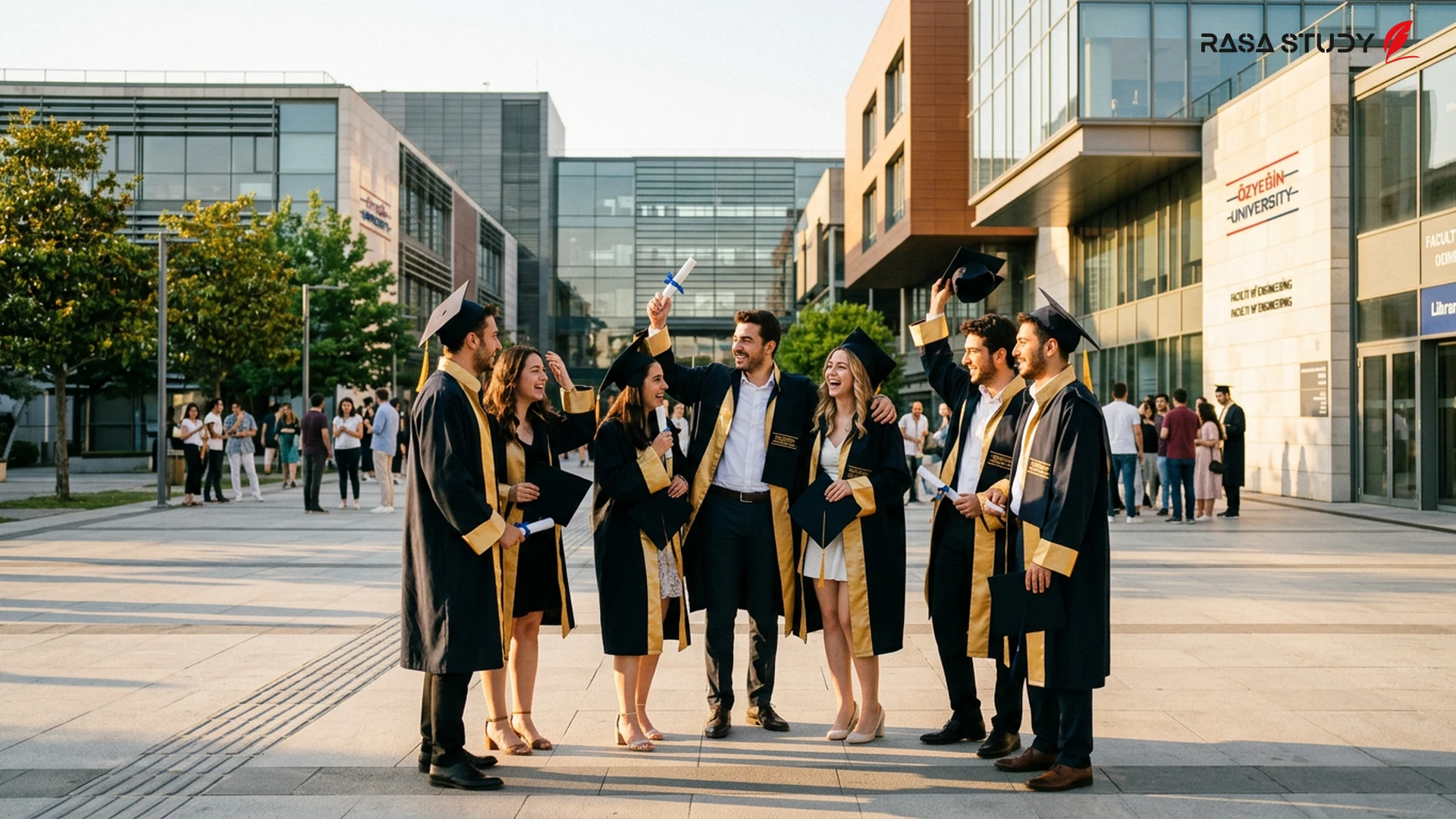 Özyeğin University campus and student graduation ceremony in 2026