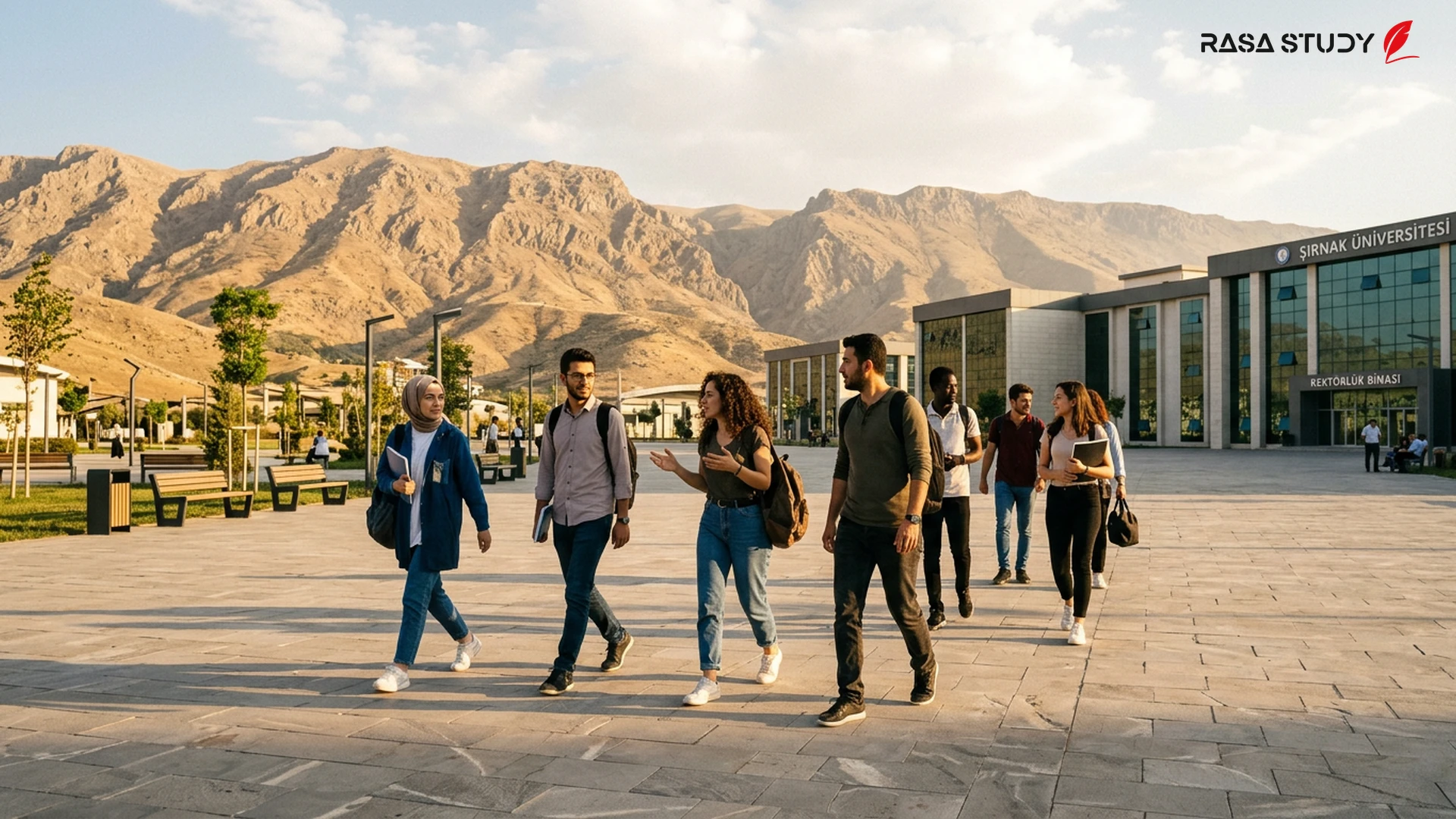 Türkiye'deki Şırnak Üniversitesi merkez binasının görünümü