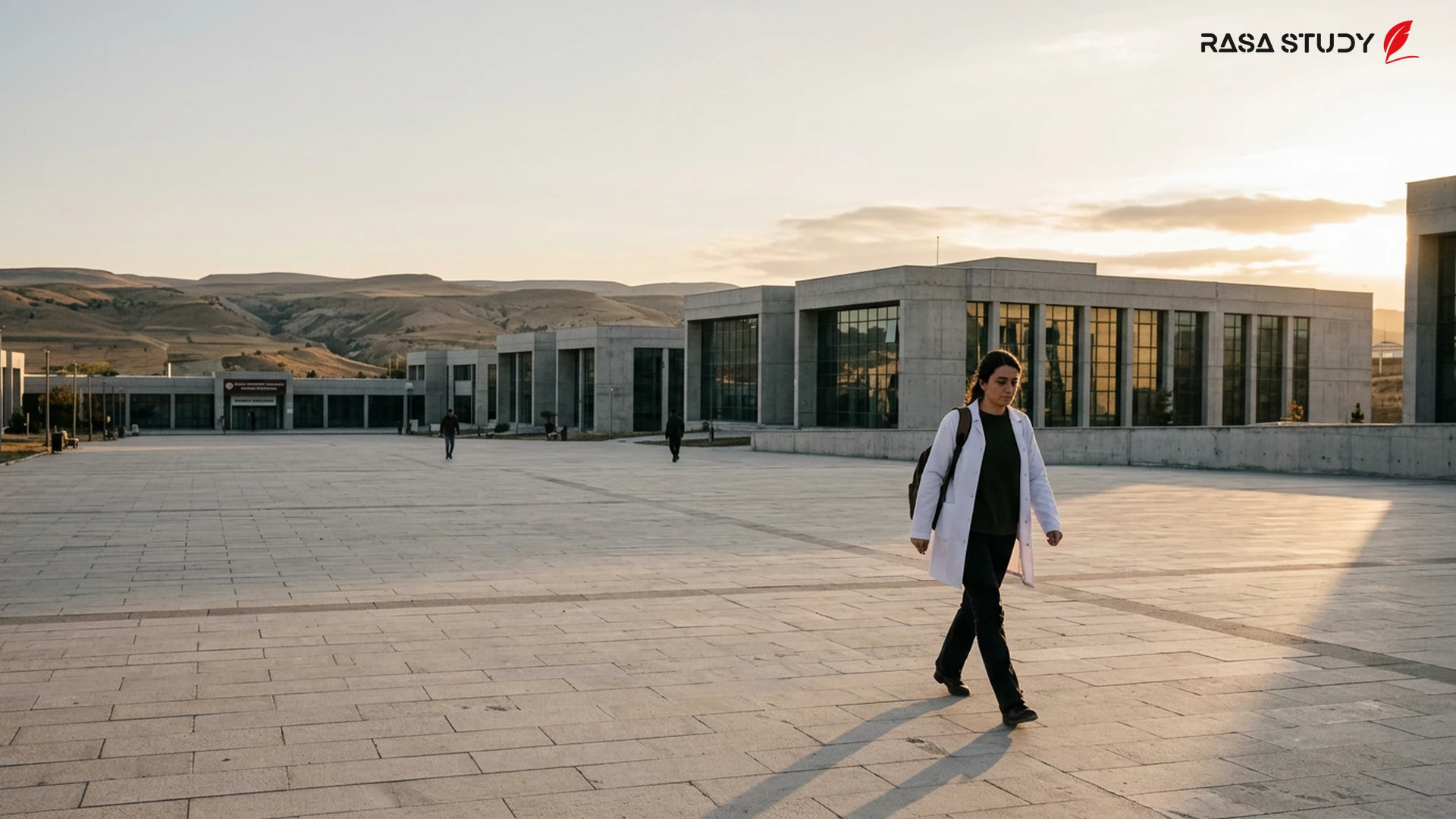 View of the central building of Sivas Cumhuriyet University in Turkey