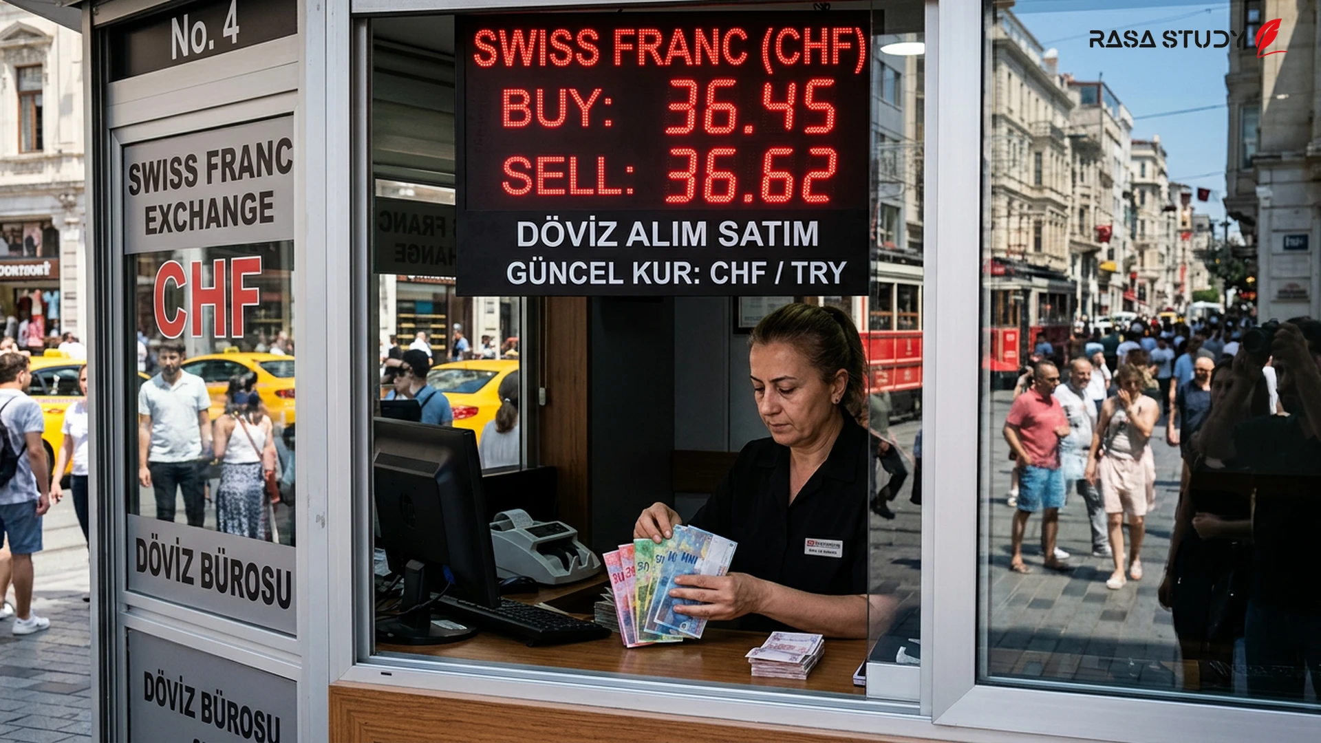 Finans piyasasında İsviçre Frangı ve Türk Lirası döviz kuru dalgalanmaları grafiği