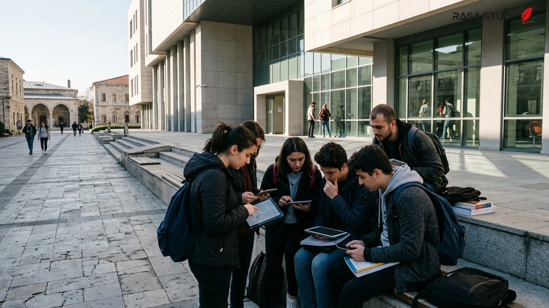 Medical students studying at a university in Turkey