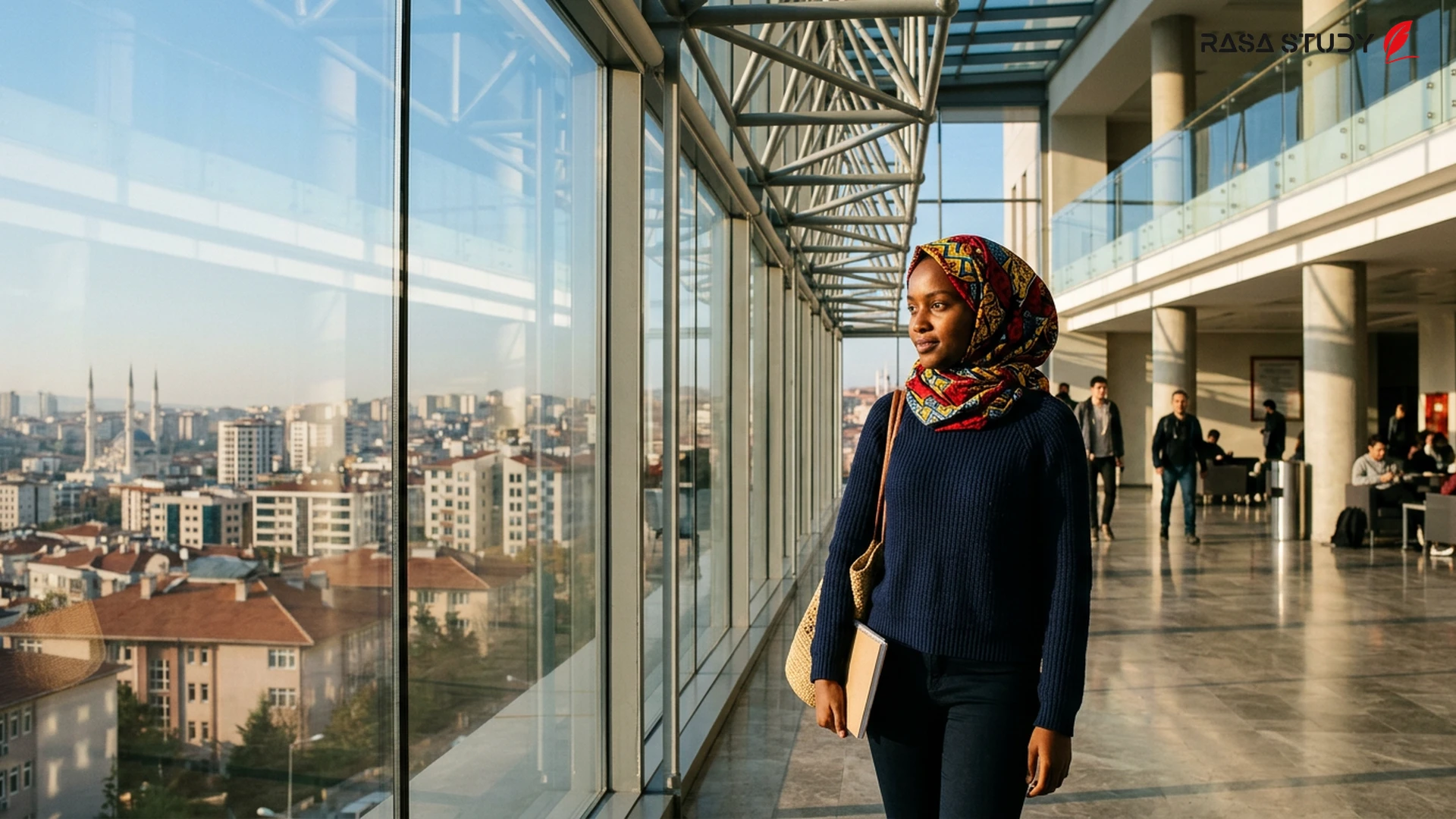 Tanzanian student Swahifa Abdi Juma at the TOBB ETÜ University campus in Ankara
