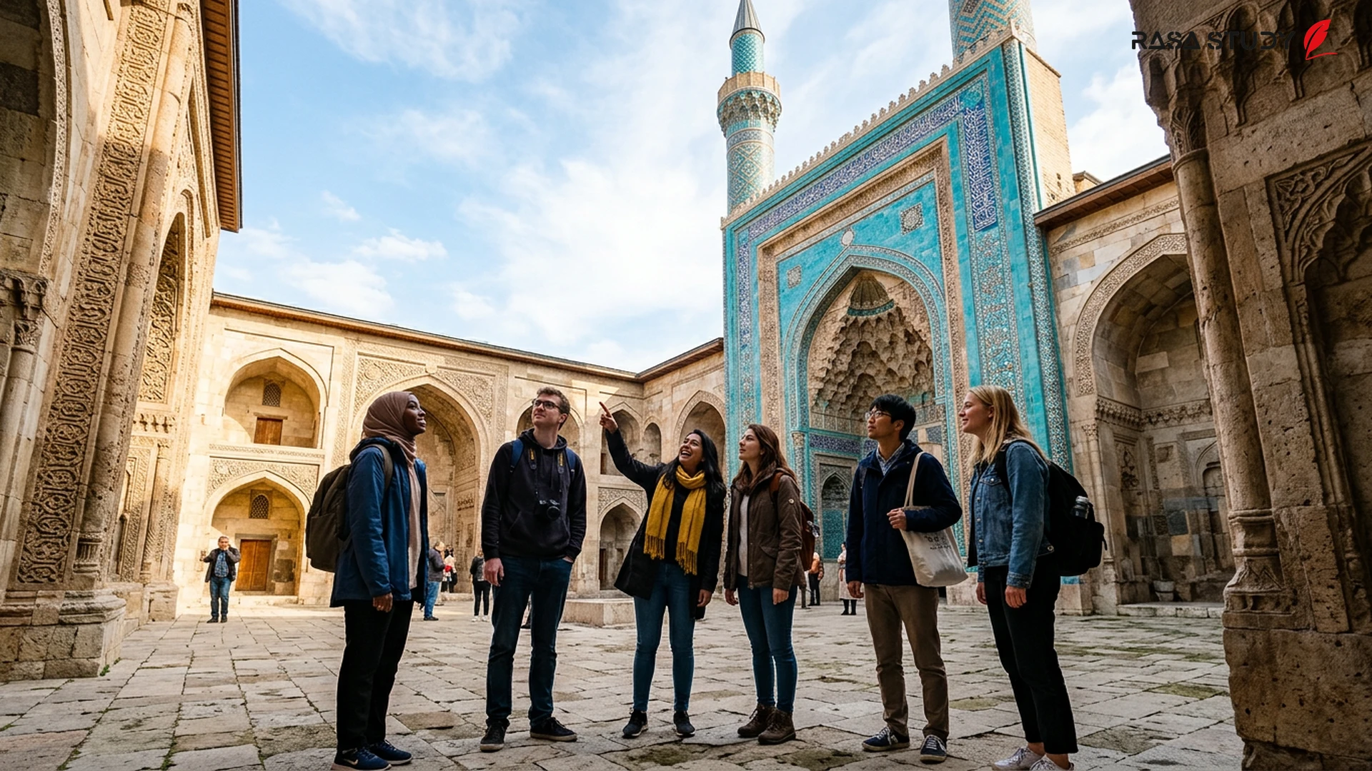 Tokat Üniversitesi Gökmedrese merkezinde yabancı öğrencilerin katılımıyla düzenlenen yaz okulu açılış töreni