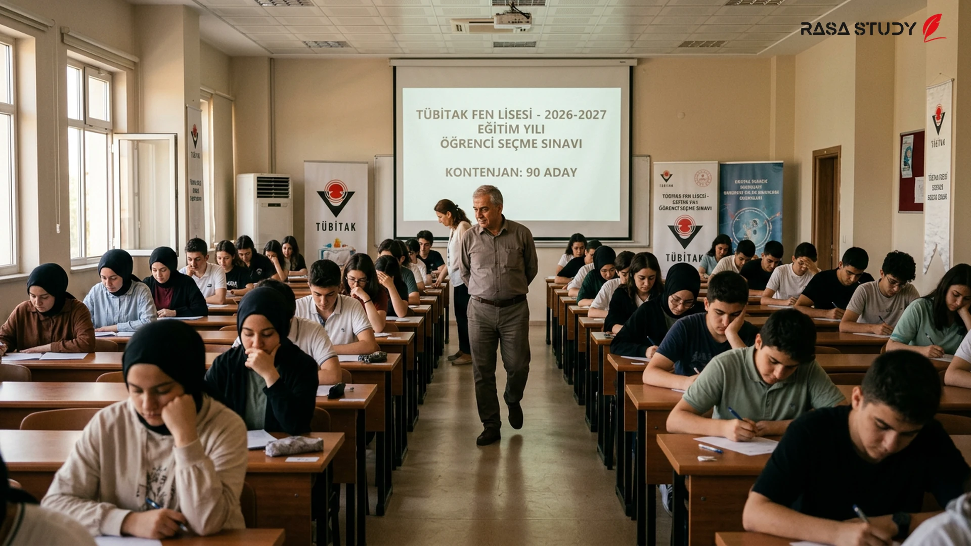 Türkiye'deki Gebze yerleşkesinde bulunan modern TÜBİTAK Fen Lisesi binası