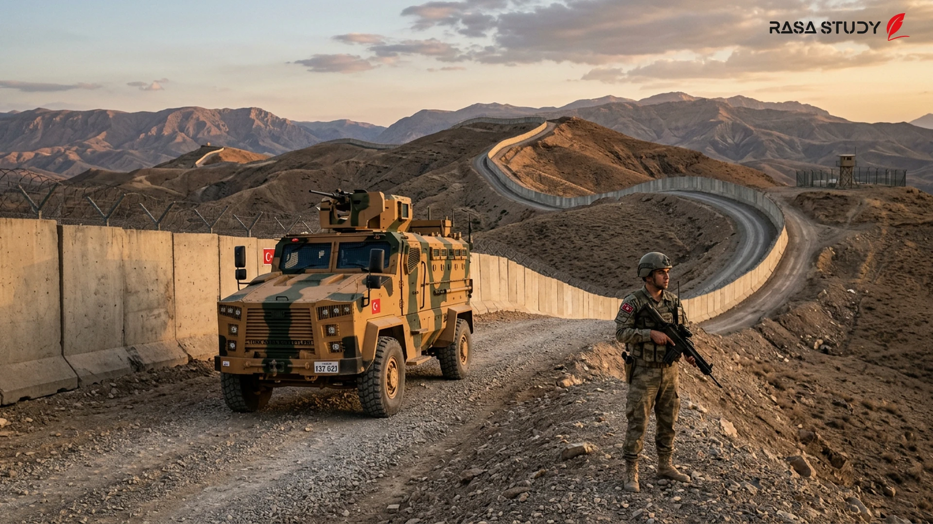 Turkish border forces patrolling the Iran-Turkey border in 2026