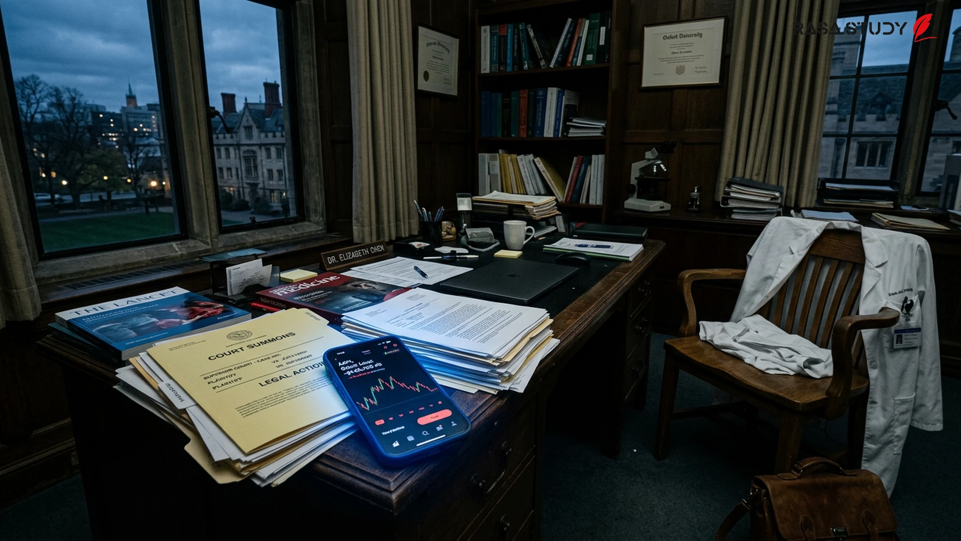 Symbolic image of a court and financial documents in Turkey