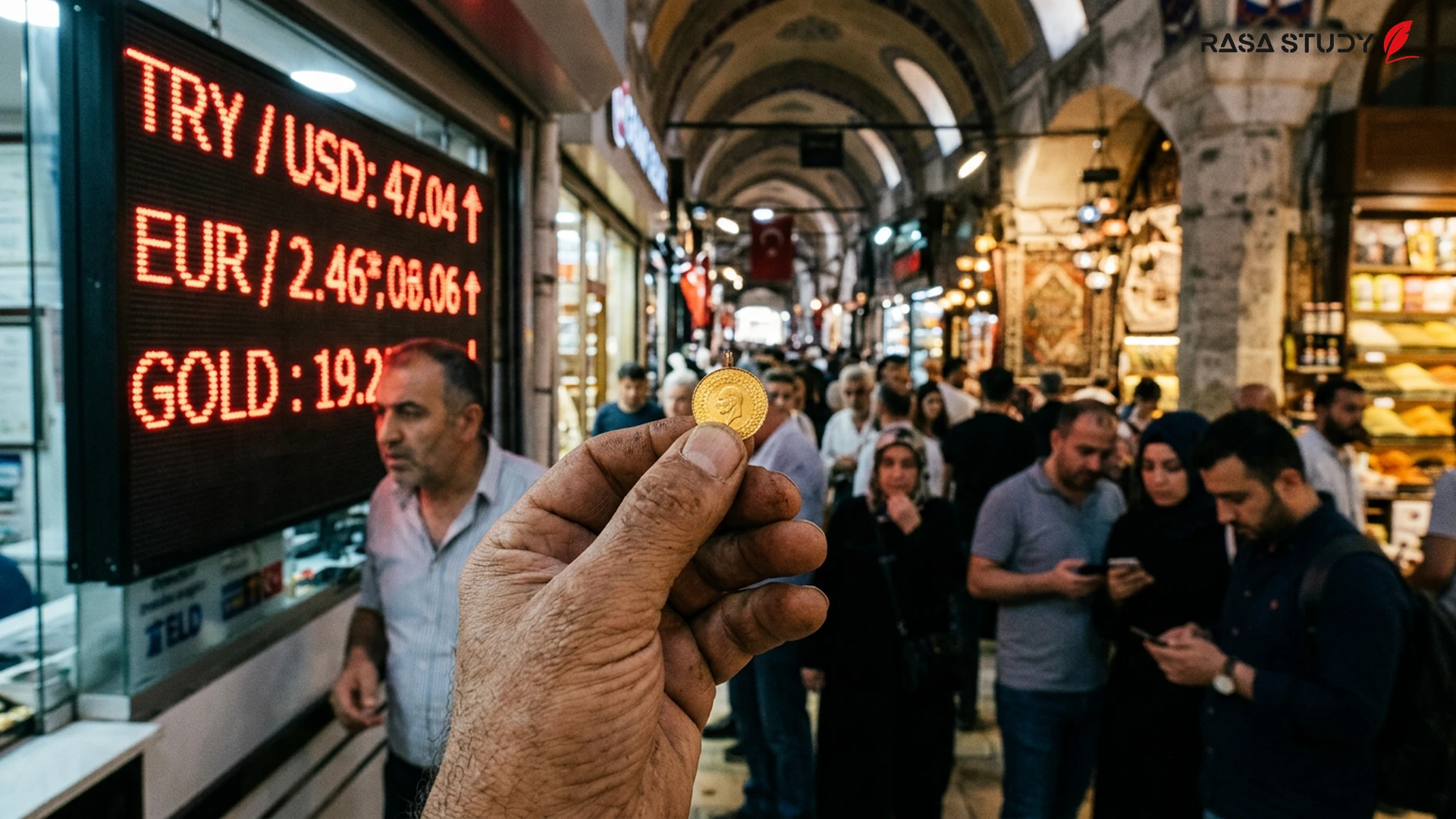سکه طلا و لیر ترکیه روی نمودار قیمت