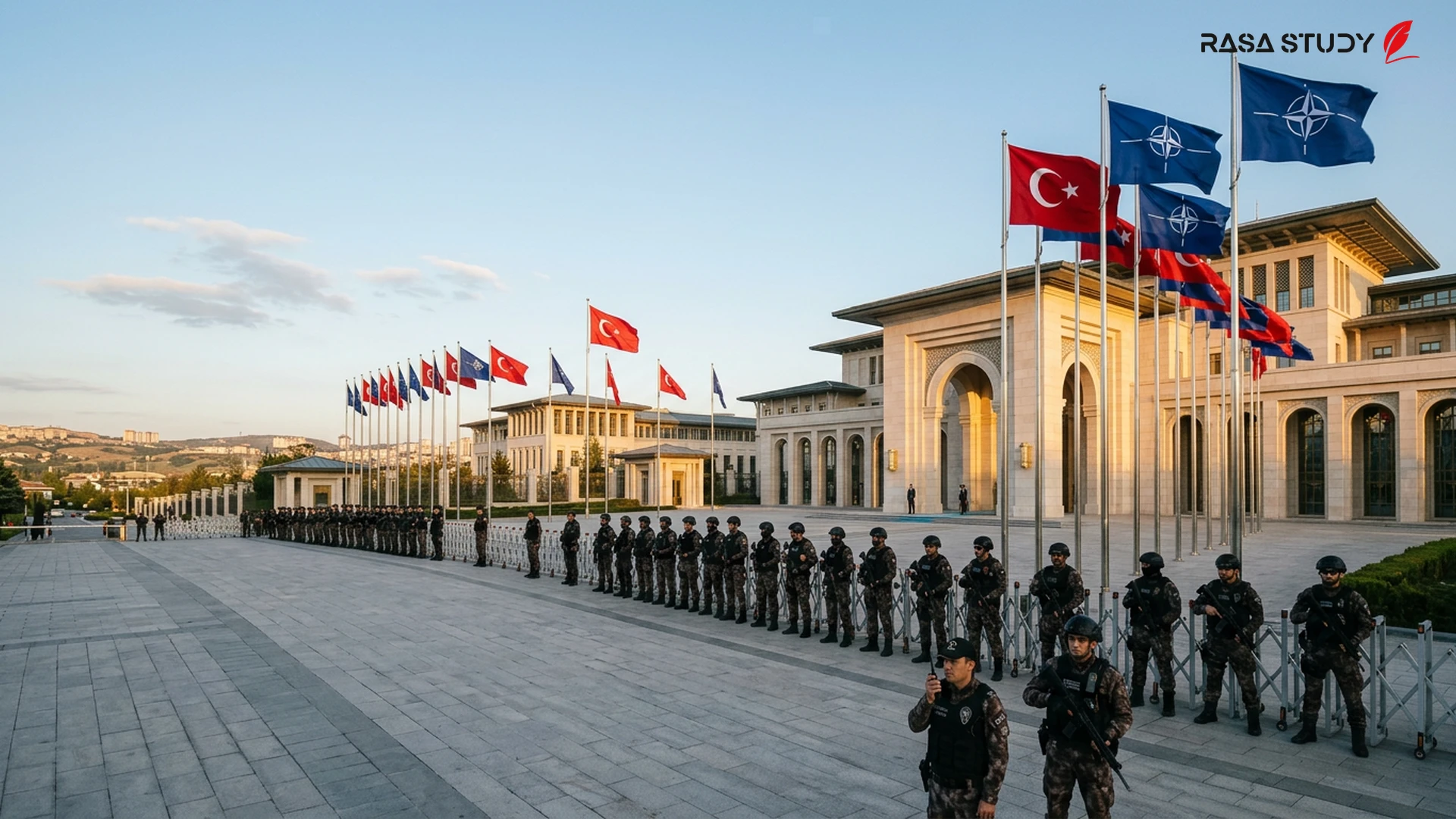رجب طیب اردوغان در حال ریاست جلسه کابینه ترکیه در مجتمع ریاست‌جمهوری بش‌تپه آنکارا.