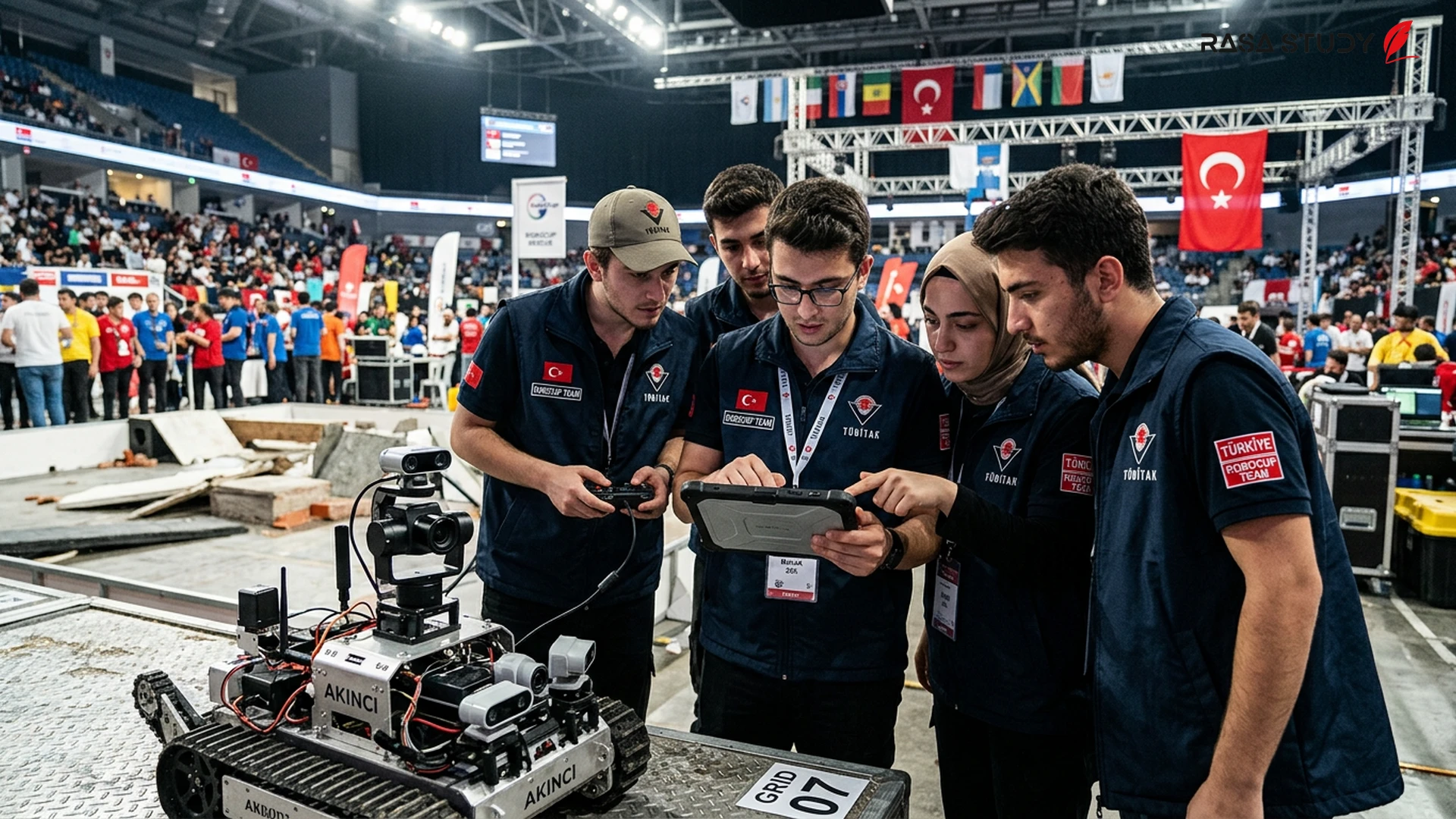Türk robotik takımı RoboCup 2026 yarışmasında ödül alırken