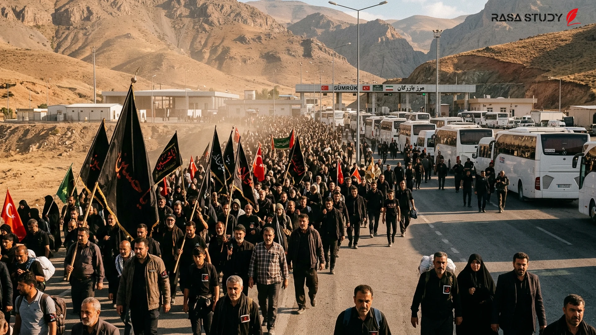 İran'daki veda töreninde Türk ziyaretçilerin varlığı