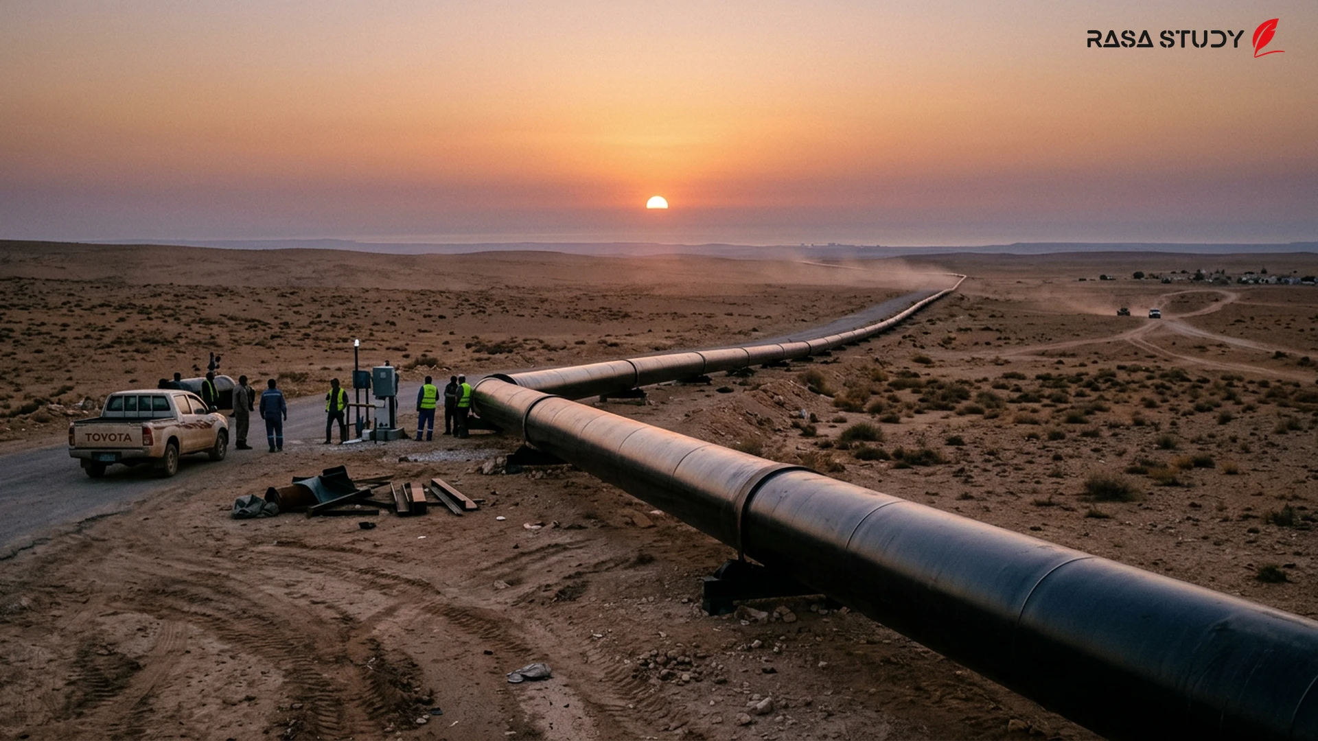 Strategic map of alternative pipelines to the Strait of Hormuz in the Middle East