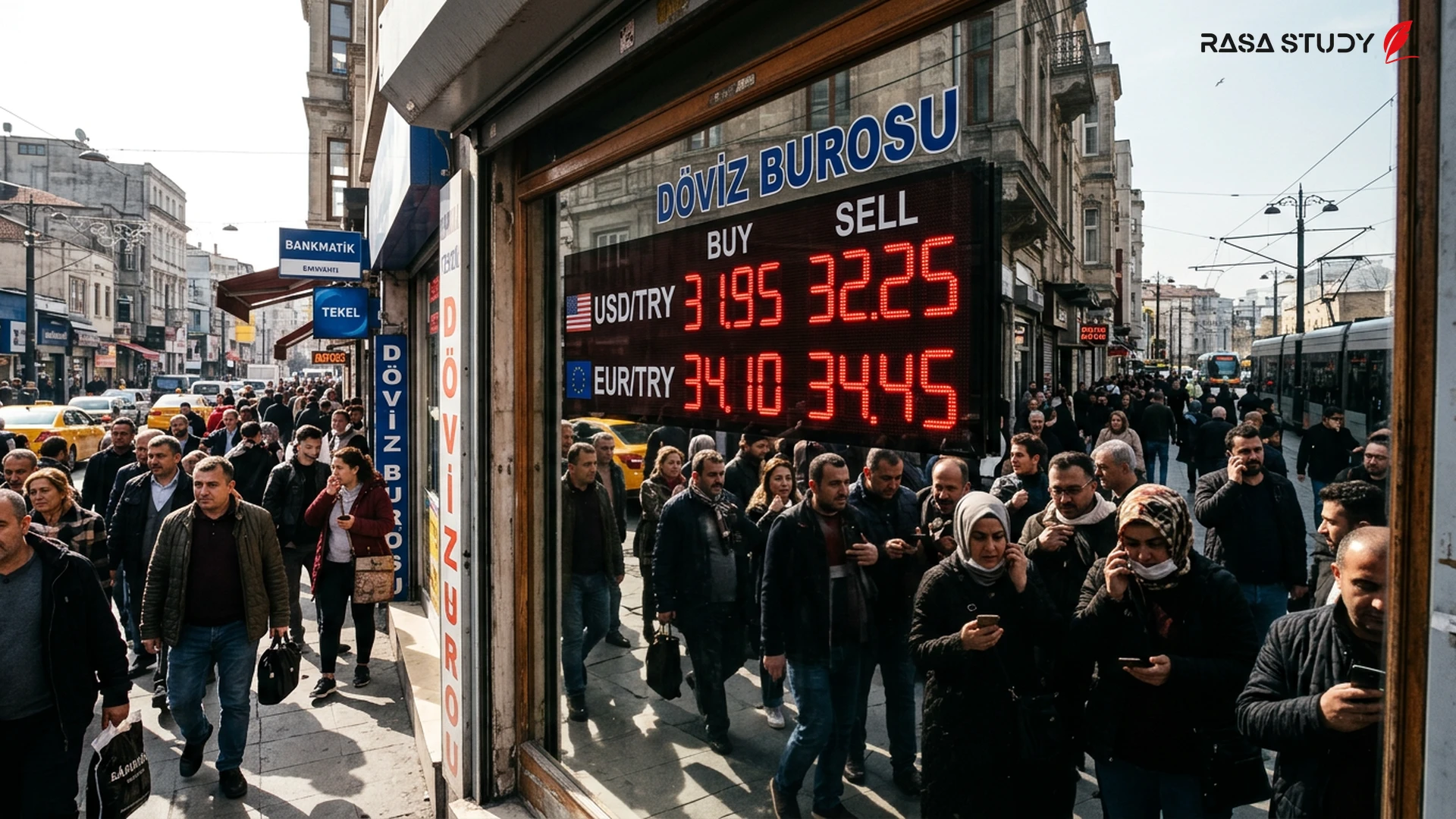 26 Haziran 2026 tarihli dolar ve euro fiyatlarını gösteren Türkiye'deki bir döviz bürosu tabelası