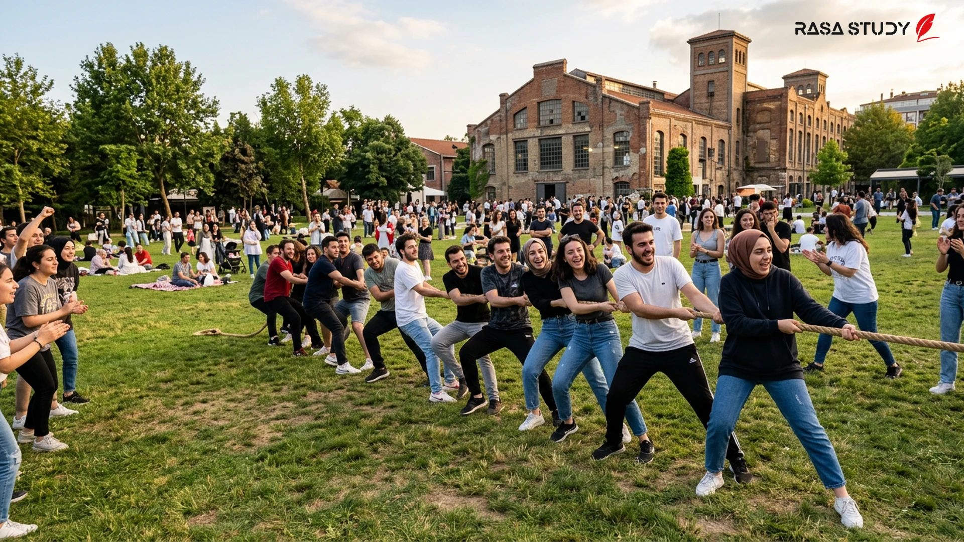 Vakıflar Genel Müdürlüğü geleneksel pikniğinde oyun oynayan ve eğlenen öğrenciler ve aileleri