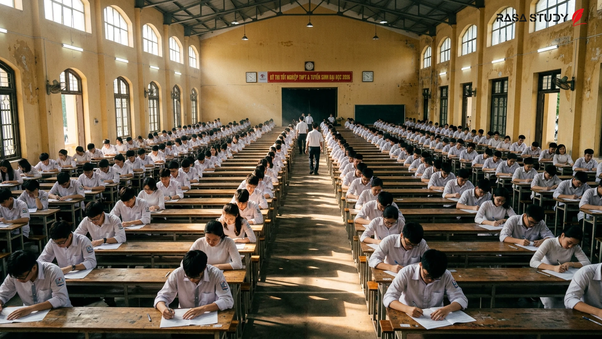 Vietnamese students participating in the 2026 national exam