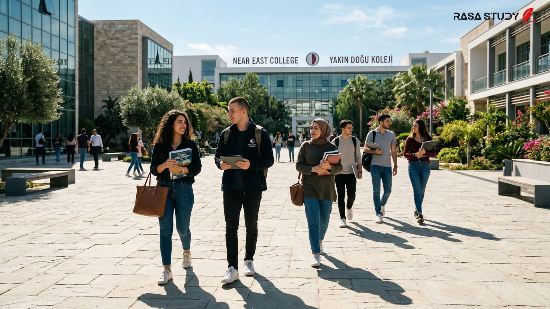 IELTS sınavındaki başarılarını kutlayan Yakın Doğu Koleji öğrencileri