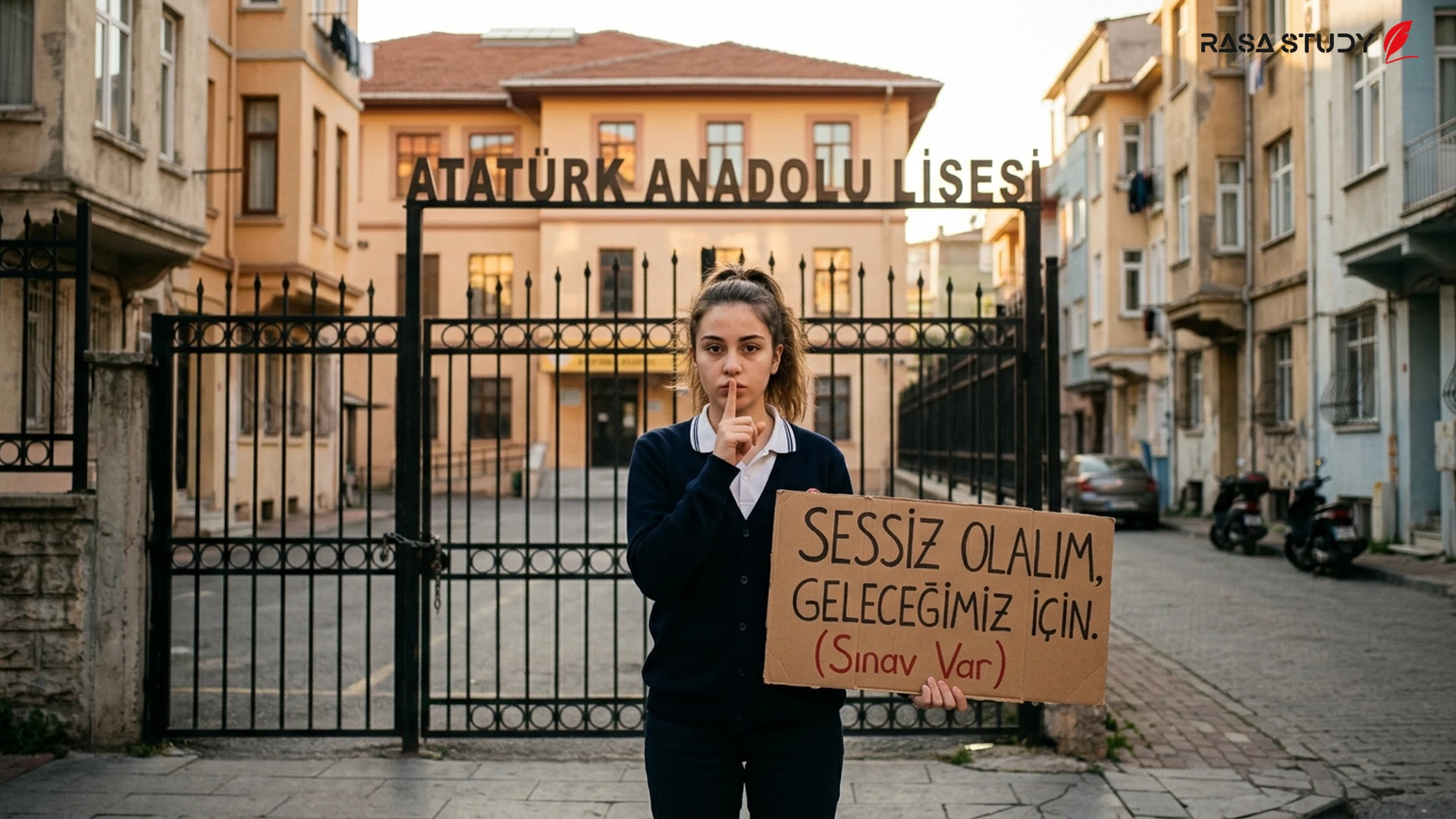 Türkiye'de sınav merkezine giren adaylar