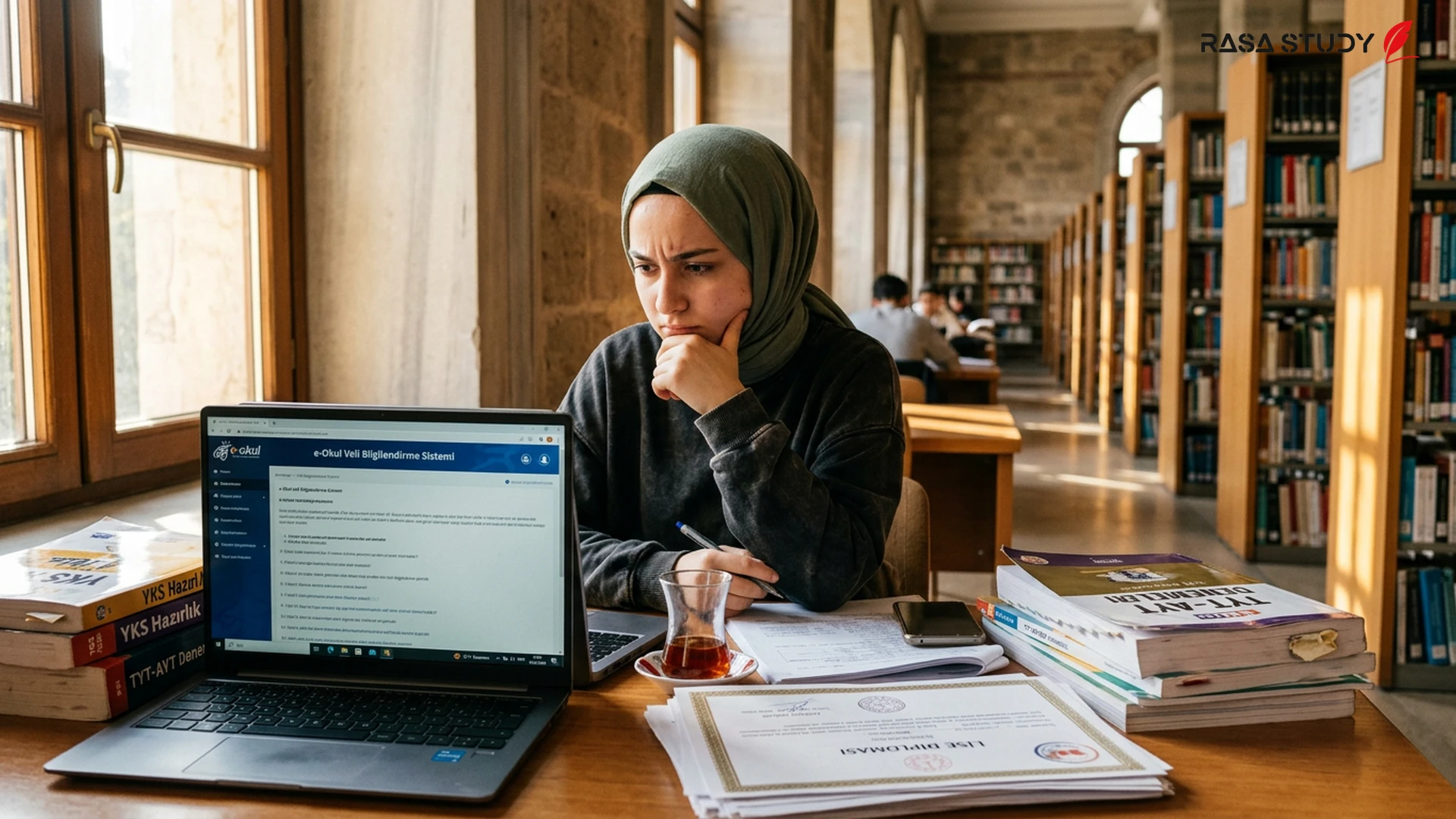 تصویر سامانه e-Okul و لوگوی ÖSYM برای تایید اطلاعات داوطلبان YKS 2026