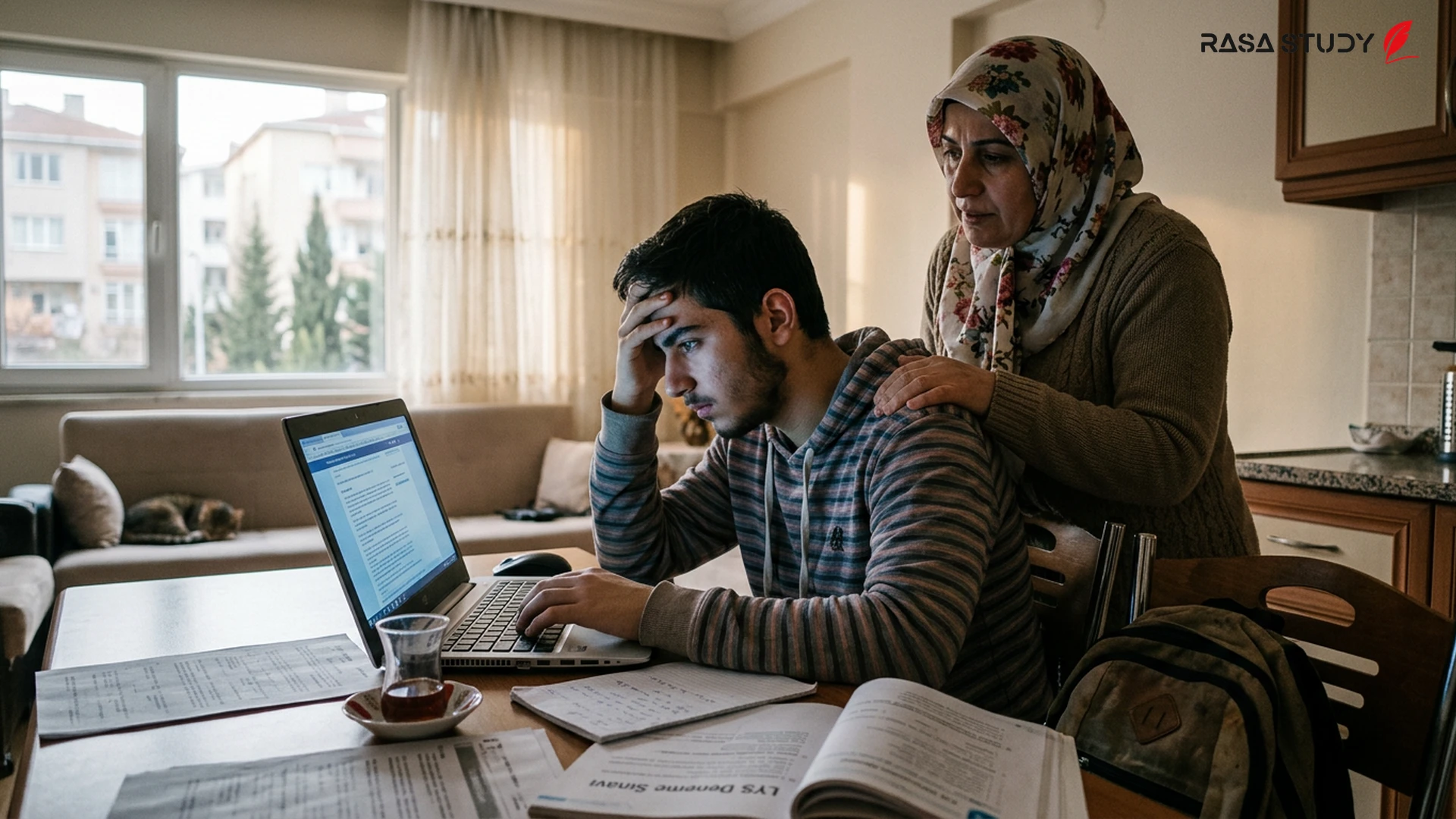 Aileleriyle birlikte YKS sonuçlarını bekleyen öğrenciler