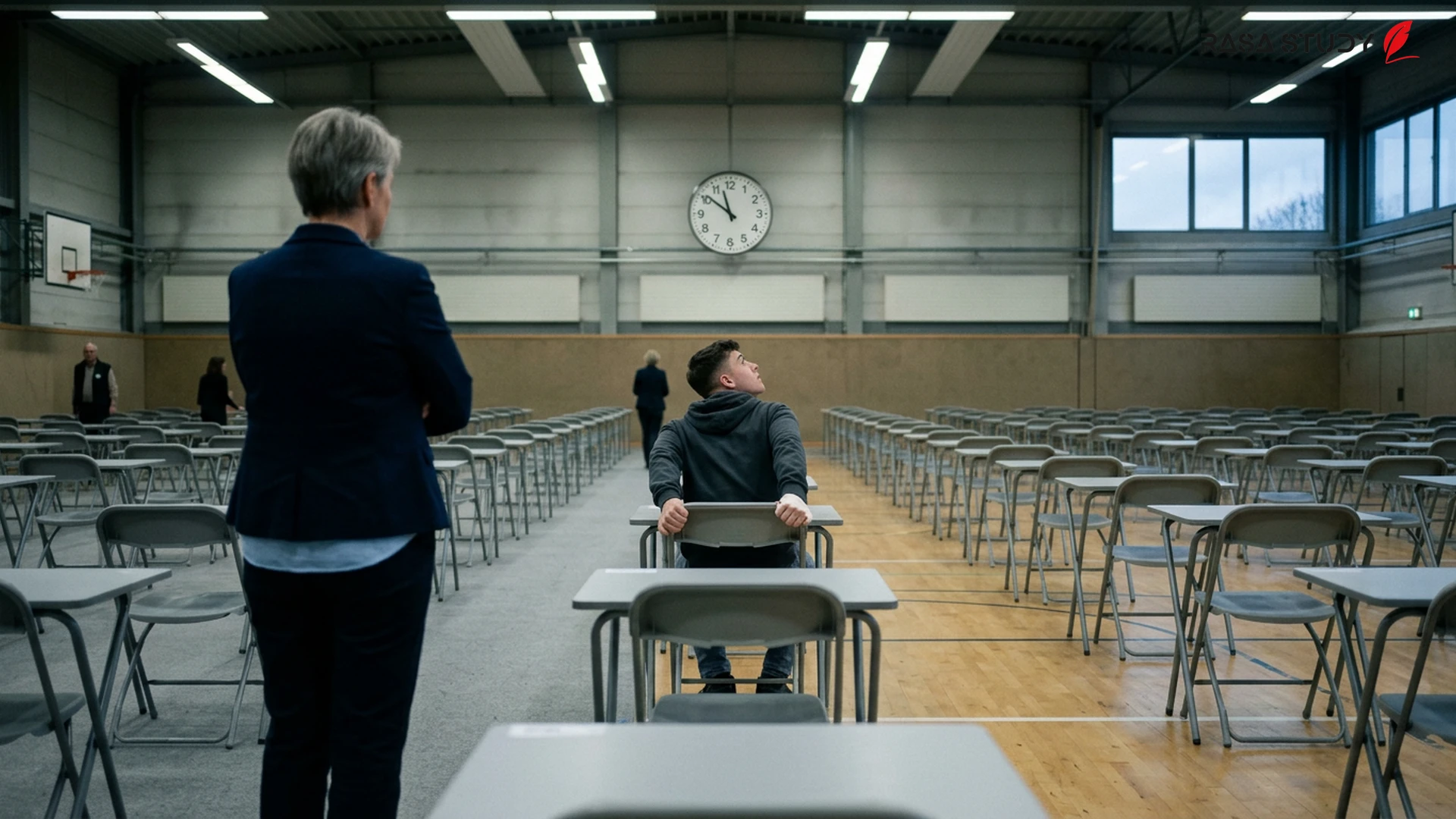 A photo of candidates entering the YKS exam hall in Turkey