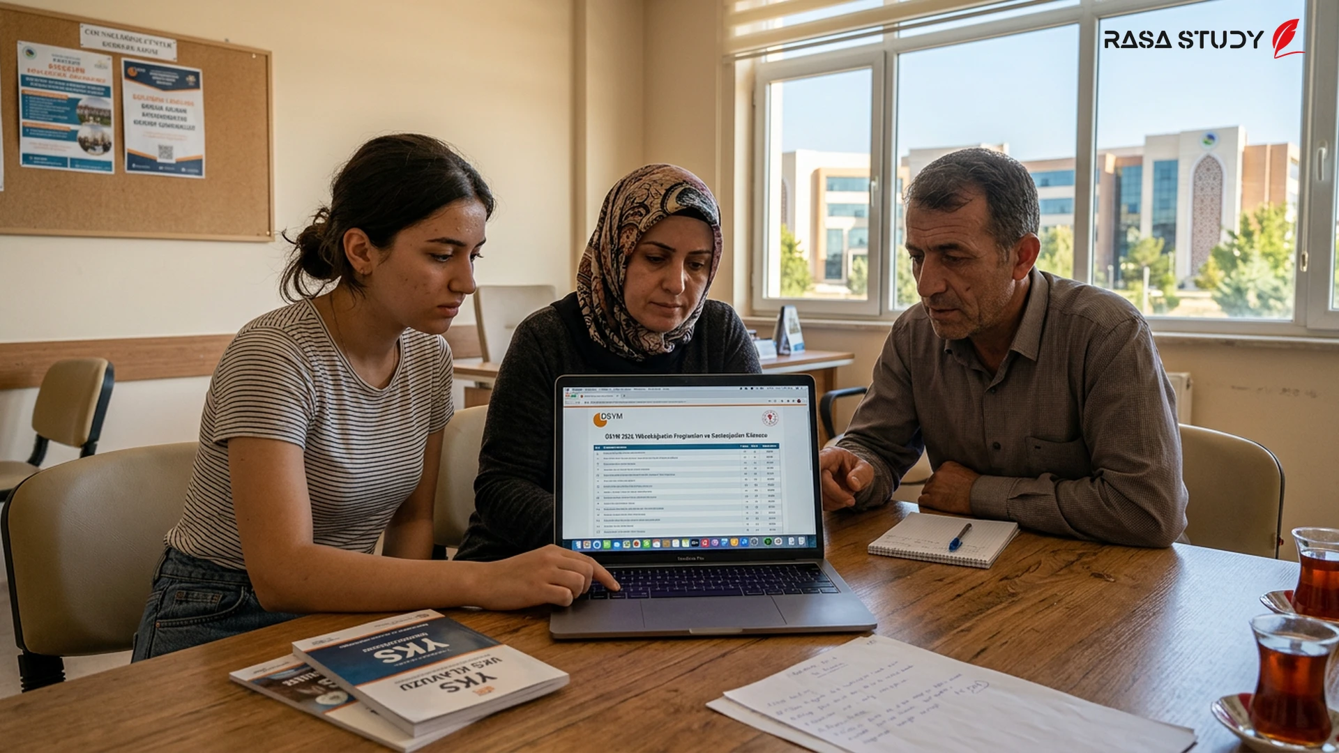 Students checking YKS exam results in Kırşehir, Turkey